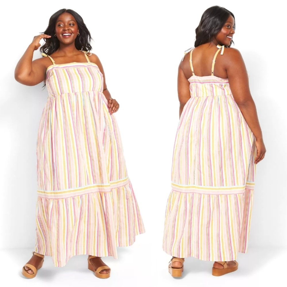 Lane Bryant Striped Maxi Dress - Multicolor